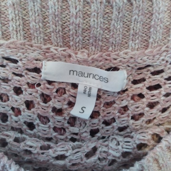 Maurices Womens Sweater Small Purple Open Knit Ombre Pullover - Picture 7 of 8